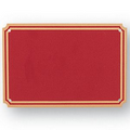 Red Screened Plate w/Notched Corners & 4 Holes (4"x6")